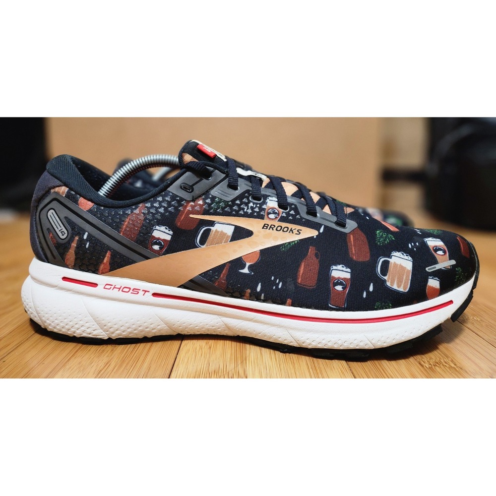 Brooks Ghost 14 Men 11.5 Black Deschutes Brewery Beer Run Hoppy 110369-1D-027 - Picture 2 of 10